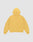 The LIVE FAST DIE YOUNG Live Fast Sweatsuit Jacket, a plain yellow oversized hoodie, is laid flat with the back facing up against a light gray background.
