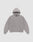 The Basic Blank Hooded by LIVE FAST DIE YOUNG is a plain, light gray Oversize Fit sweatshirt made from soft Baumwolle, with a front pocket and ribbed cuffs and waistband, shown against a white background.