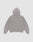 The LIVE FAST DIE YOUNG Basic Blank Hooded is a plain, light gray oversized hoodie with long sleeves, ribbed cuffs and hem, made from Baumwolle. Shown from the back against a white background.