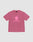 The LIVE FAST DIE YOUNG Live Fast LF Tee is a pink oversized short-sleeve t-shirt with a light pink geometric "LIVEFAST" logo, crafted from 100% Baumwolle, shown on a plain light gray background.