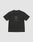 The Live Fast LF Tee by LIVE FAST DIE YOUNG is a black oversized short-sleeve shirt in 100% cotton, featuring a bold geometric front print and "LIVEFAST" in dark gray on the chest, shown against a plain light gray background.