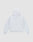 The LIVE FAST DIE YOUNG Live Fast College Hooded sweatshirt, in plain light gray Baumwolle, is shown back-facing on a neutral background. It features long sleeves, ribbed cuffs and hem for an Oversize Fit.