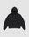 The LFDY Grand Theft Hooded Zip by LIVE FAST DIE YOUNG is a plain black zip-up hoodie with soft Baumwolle, a front zipper, hood, two pockets, and long sleeves, shown against a light gray background.