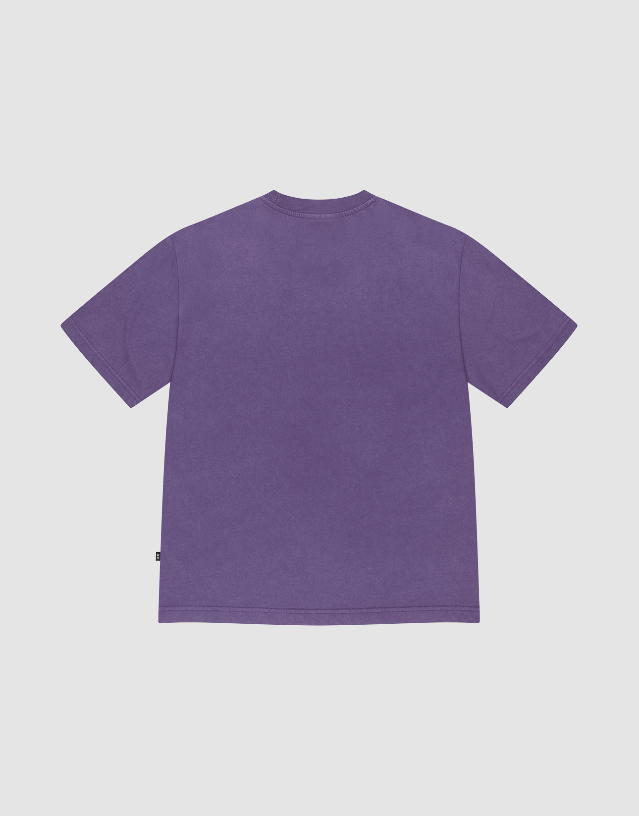 The Basic OS Livefast Tee by LIVE FAST DIE YOUNG is a plain purple oversize-fit short-sleeve T-shirt, shown laid flat with the back side up on a white background.