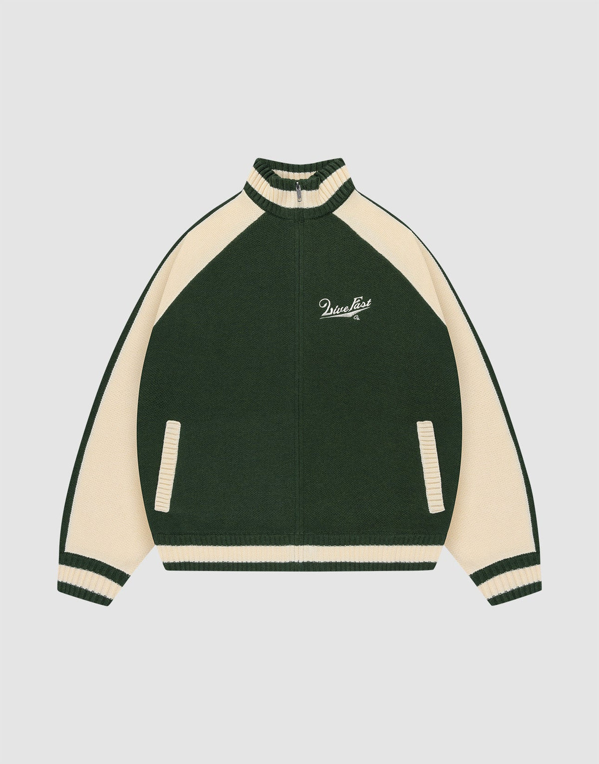 Boxy Knit Zip Jacket