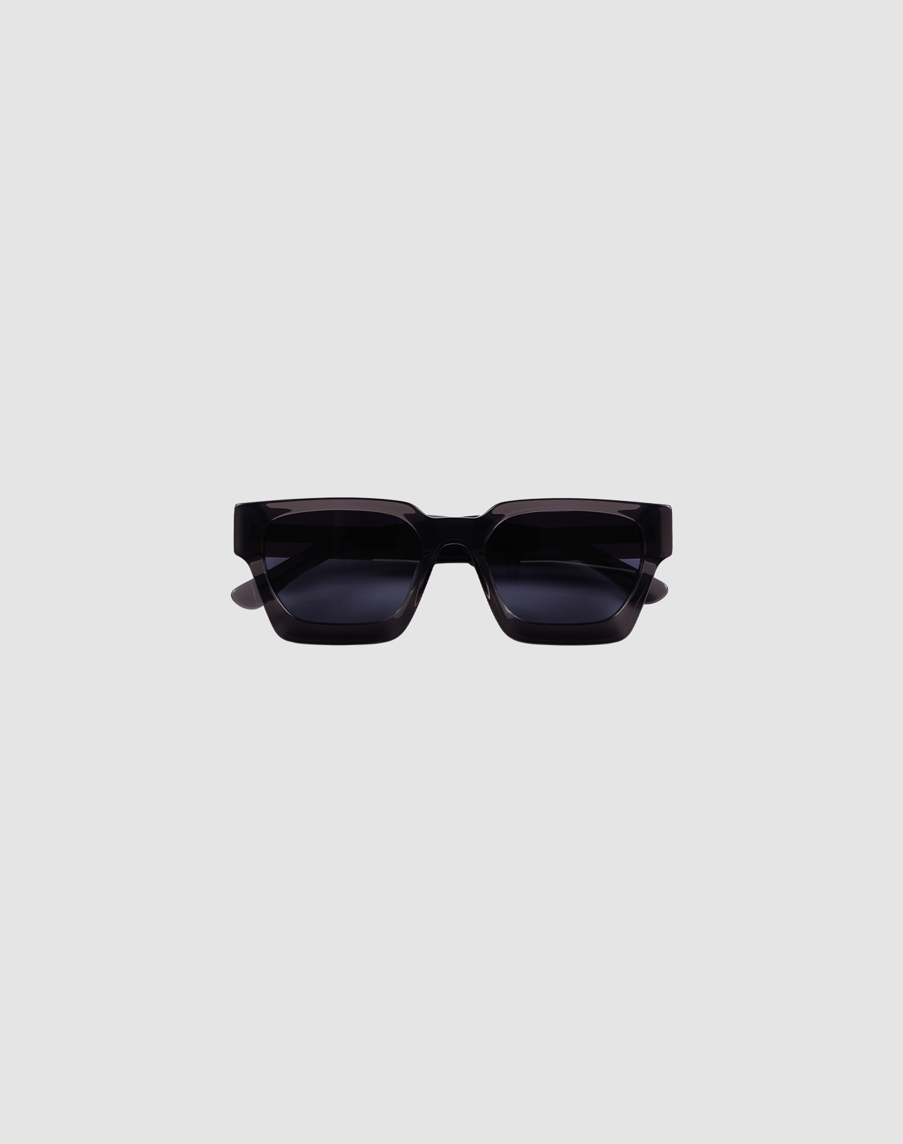 The LFDY Big Wire by LIVE FAST DIE YOUNG is a pair of rectangular black sunglasses with thick Mazzuchelli Acetat frames and dark UV-protection lenses, shown on a plain light gray background.