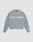 The Live Fast Boucle Sweater by LIVE FAST DIE YOUNG is a gray oversized knit with "LIVE FAST" in bold white letters across the chest, shown against a plain light background.
