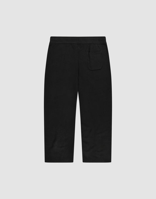 The Live Fast Boucle Pants by LIVE FAST DIE YOUNG feature a straight leg, elastic waistband, and a single back right patch pocket, shown against a plain light gray background.