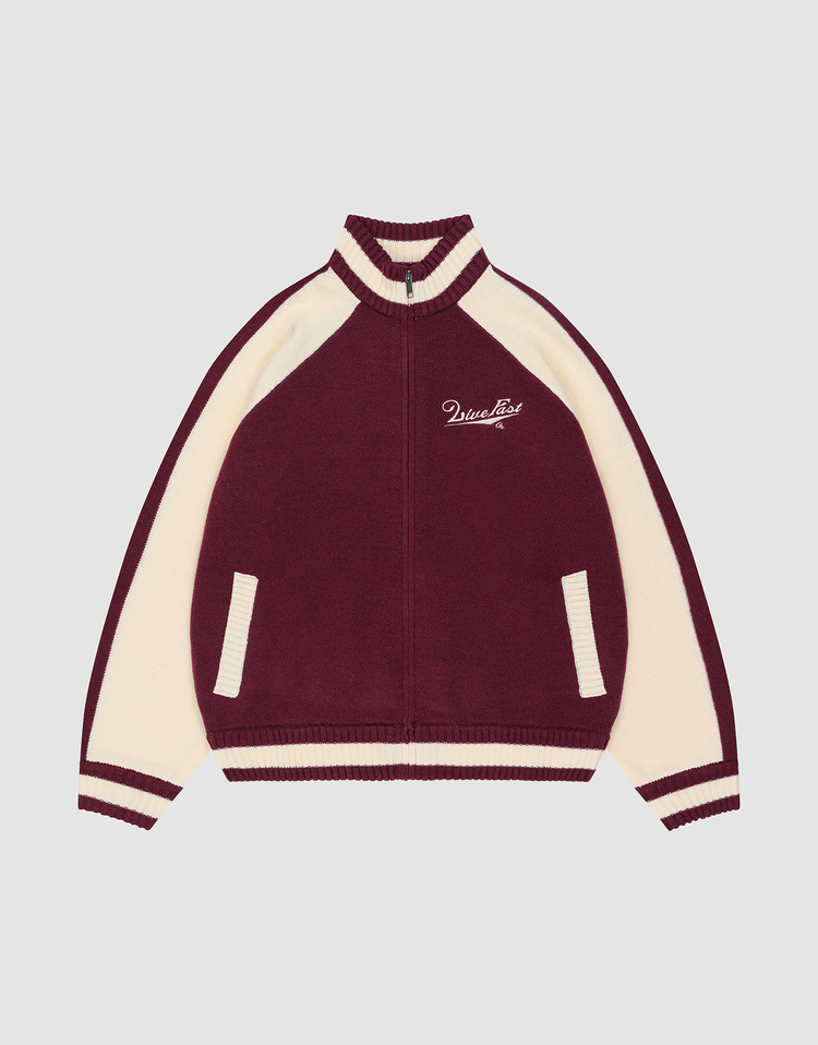 Boxy Knit Zip Jacket