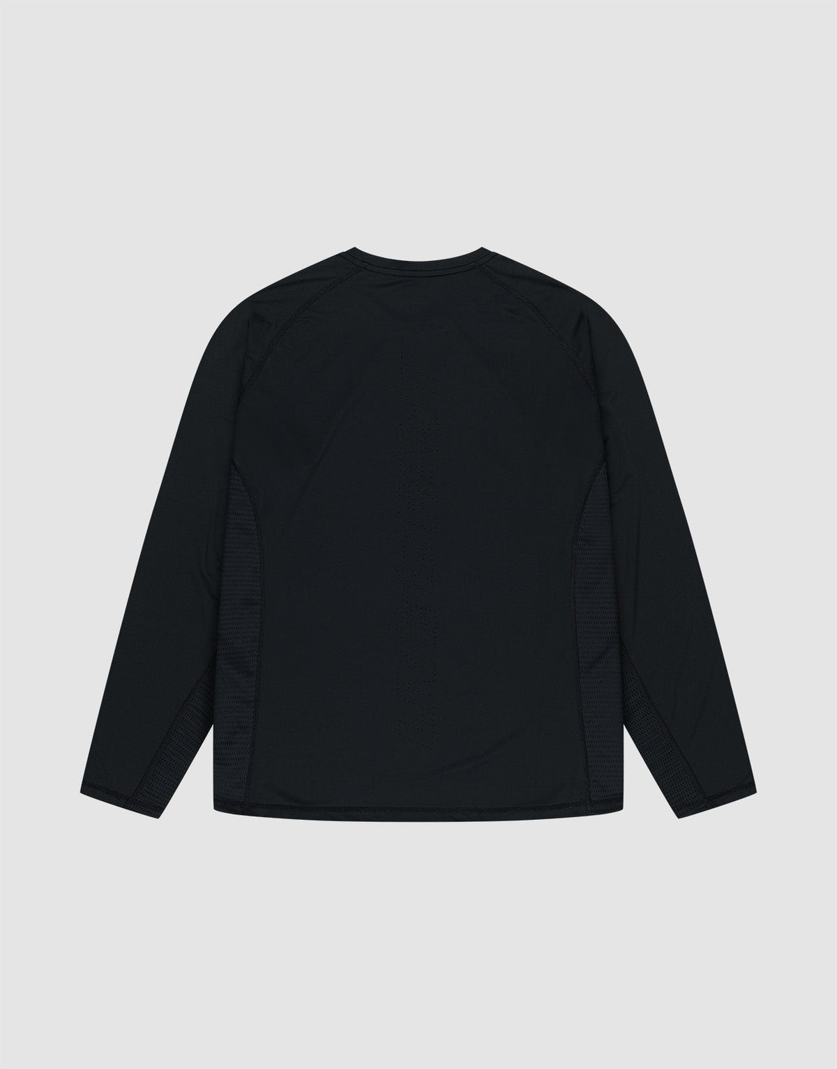 The LIVE FAST DIE YOUNG Live Fast Performance Longsleeve, shown from the back on a light gray background, features a slim fit with subtle seam details and a sleek, minimalist design.
