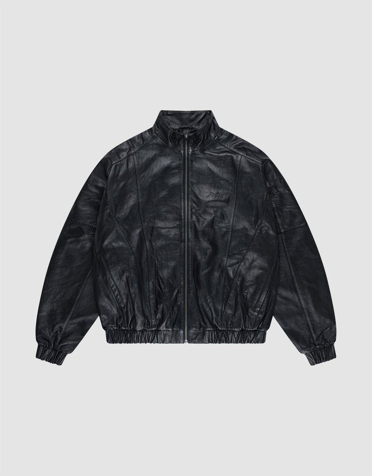Live Fast Leather Trackjacket